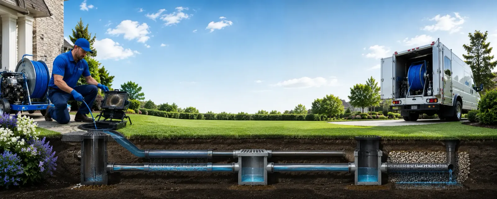 Outdoor drain cleaning information for Olney, IL